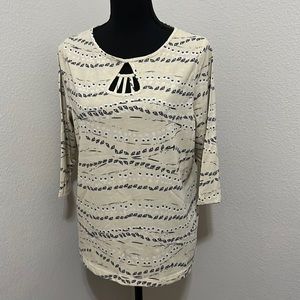 Ladies tshirt mid sleeves multi